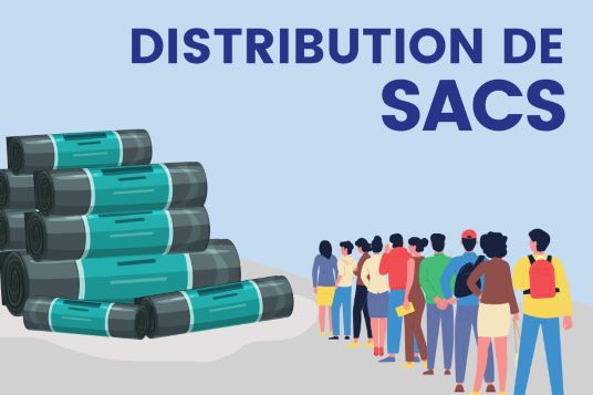 Distribution sacs poubelles